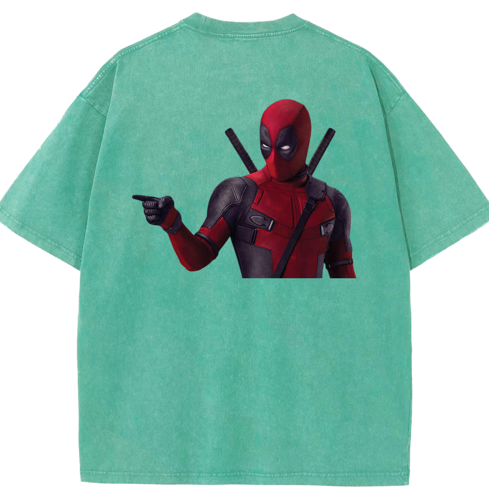 （画像用） Deadpool デッドプール 綿100% ヴィンテージ風 半袖Tシャツ（背面プリント）